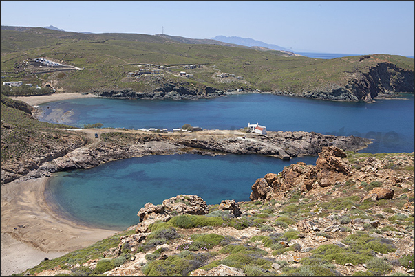 North east coast. Matthias Bay. Church of Agios Nikolaos.