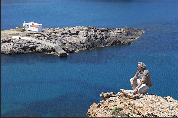 North east coast. Matthias Bay. Church of Agios Nikolaos.