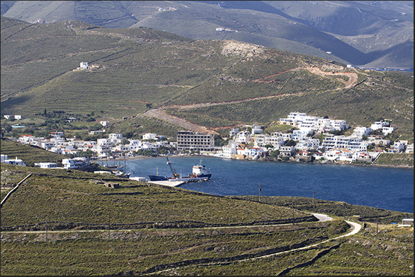 West coast. The village of Merichas, the port of arrival of the ferries