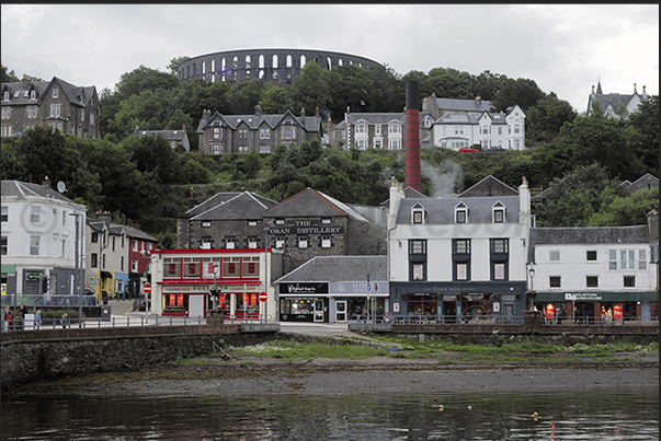 High up on the hill the Mc Caig'd Tower overlooks the town of Oban