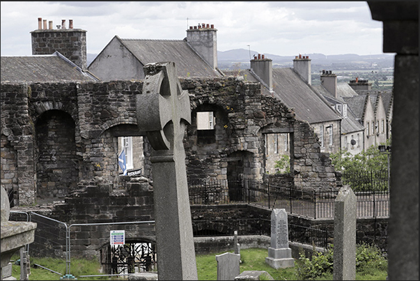 Stirling, the row of houses leading to the castle