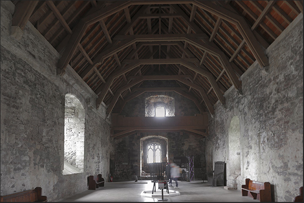 The banqueting hall in Doune Castle