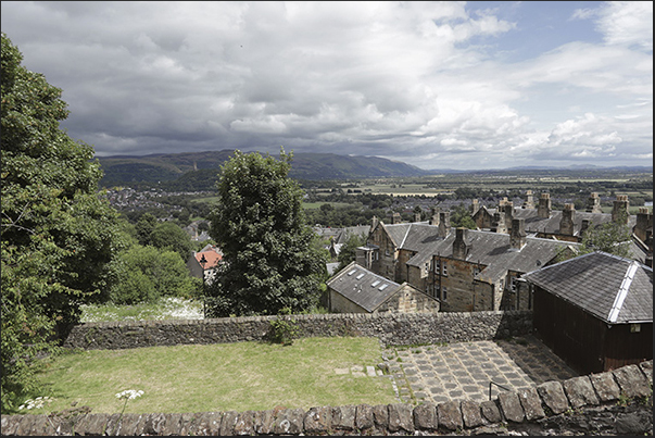 View of the countryside around Stirling from the Castle Square