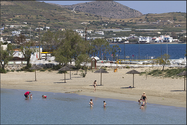 West coast. Agathopes beach and behind Finikos bay