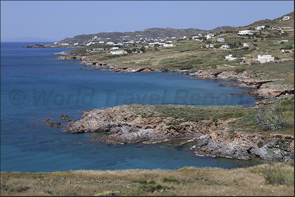 West coast of the island near the village of Komitou