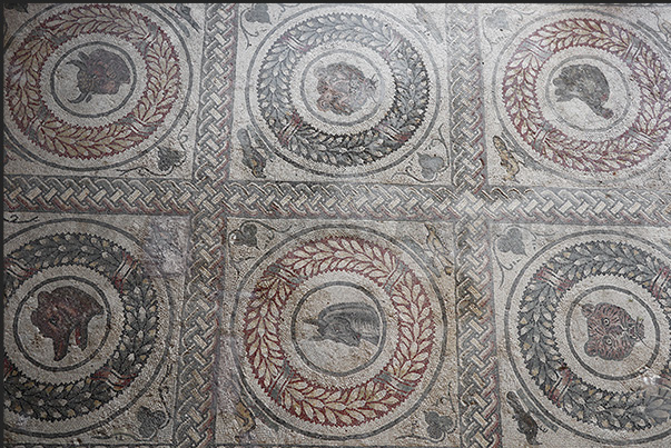 Mosaics with animal figures Mosaics with animal figures