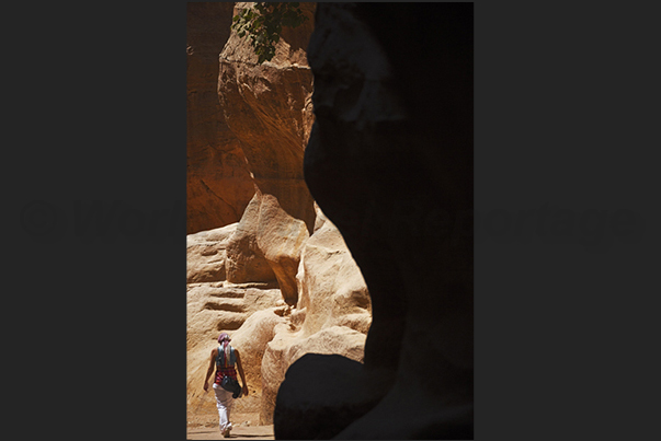 Each step in the Al-Siq Canyon, is a discovery of shadows and lights that fascinate the visitor