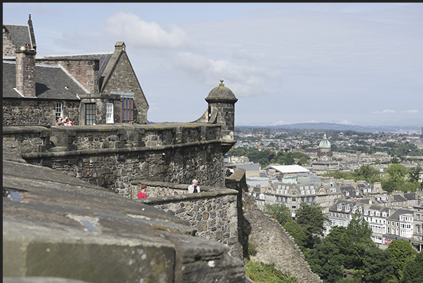 Watchtowers on the walls of Edinburgh Castle