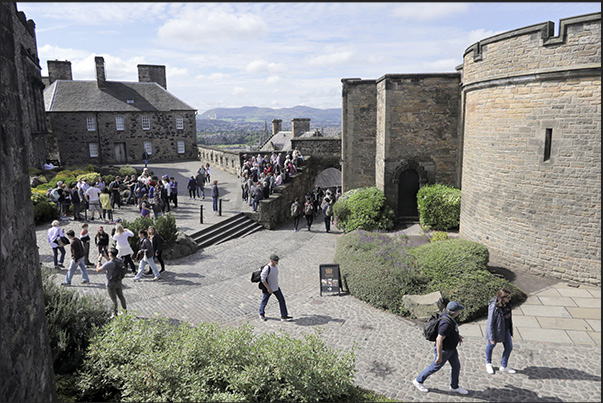 Streets and squares inside Edinburgh Castle