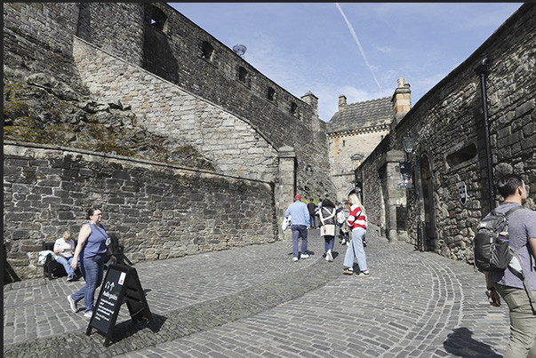 Main street within the walls of Edinburgh Castle