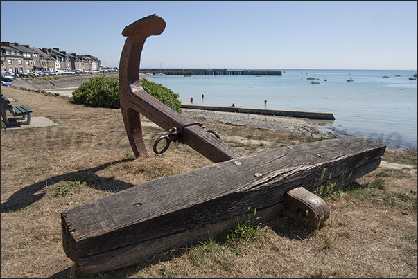 Cancale Bay. The port at high tide