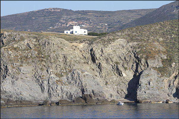 The west coast is also characterised by high rocky cliffs and sparse vegetation