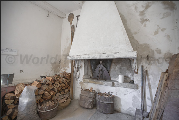 The oven where the bread was baked