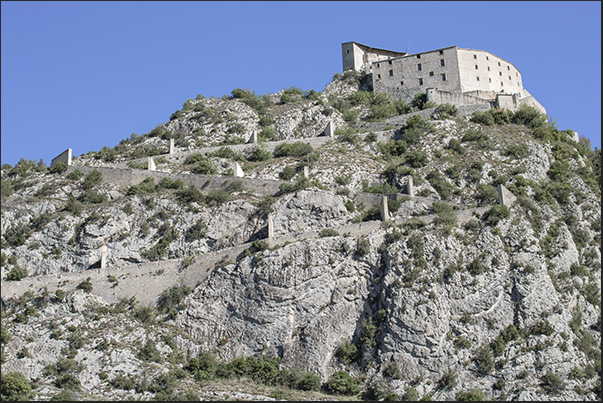 On the hill overlooking the town stands the fortress which can be reached by a long zigzag climb