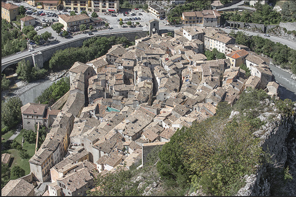 The ancient village seen halfway up the climb