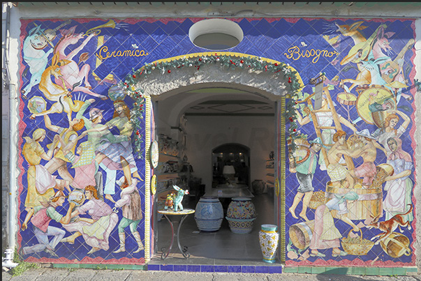 In the streets of the town of Vietri local history and culture are displayed in ceramic murals