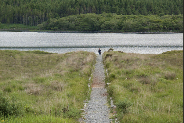 Lough Inagh Lodge, near Recess. The lake to fishing trouts and salmons.