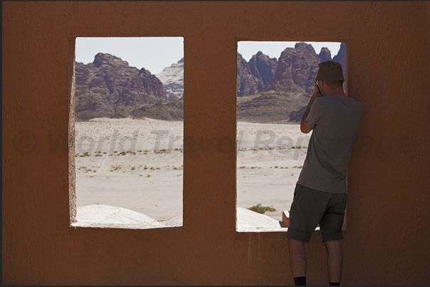 A window on the desert. Information center of the Desert National Park