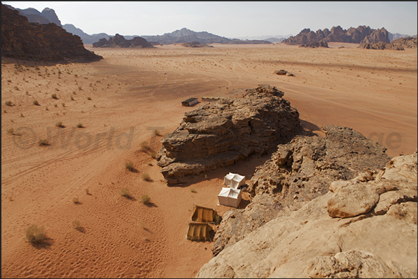 A small camp of Bedouins, the nomads of the desert