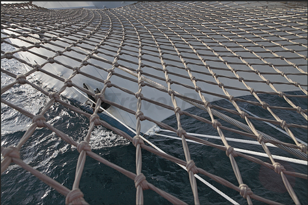The net under the bowsprit