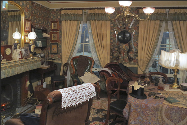 Reproduction of the room of Sharlock Holmes and his friend Dr. Watson, the characters created by Sir Conan Doyle