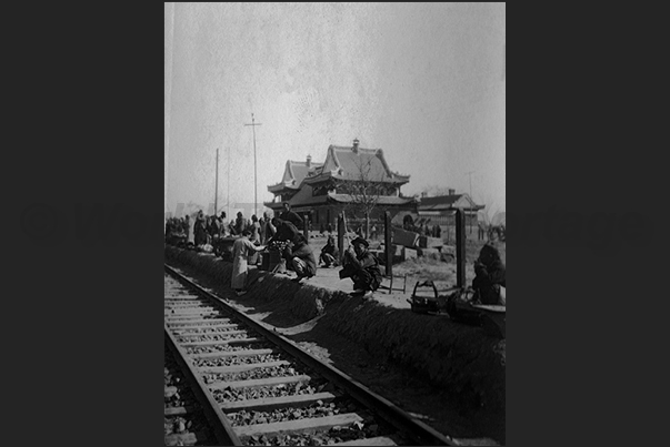 Rail station of Pukow. A small town on the railway line Canton - Beijing