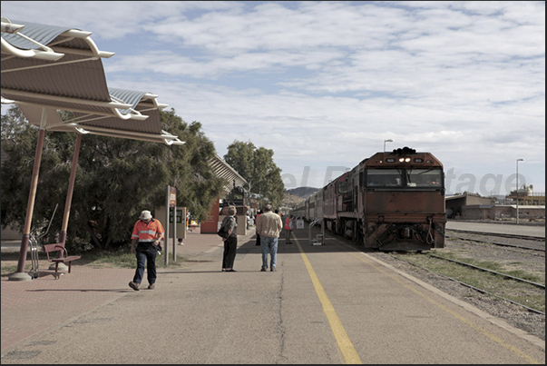 The Ghan, hystorical railway that connects Darwin with Adelaide. The station of Alice Springs