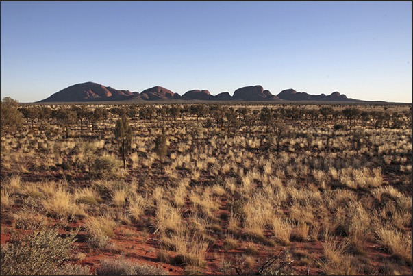 Uluru-KataTjuta National Park. Kata Tjuta, (The Olgas) a place of sacred ceremonies for Aboriginal people