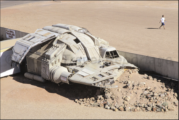Coober Pedy. A model of the spaceship used in one of the Star Wars movie