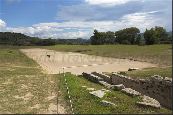 Archaeological site of Olympia. The field of the Olimpics Games
