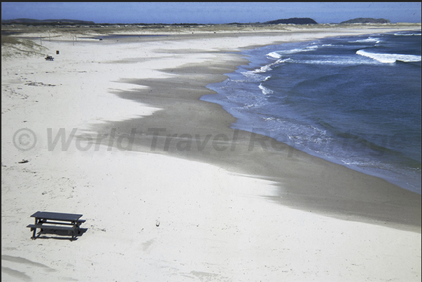 Beaches on the east coast of Grande Entree island, near Cape Old Hardy