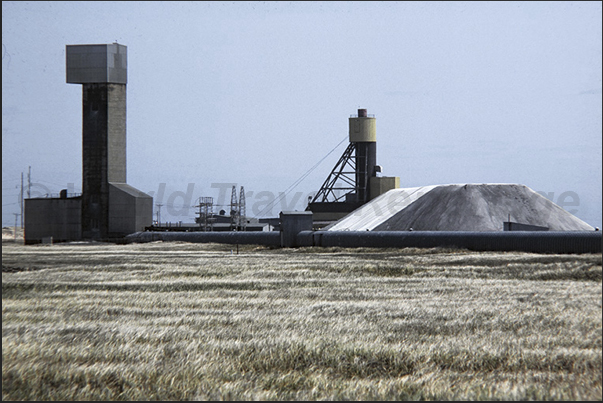 Mines of salt. The salt is exported in Canada and North America