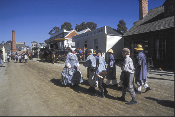 Sovereign Hill, near Ballarat. The reconstruction of a town, when it was discovered the gold in this area of Victoria