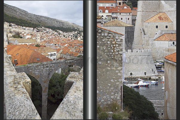 Dubrovnik. The port under the ramparts of the southeast side