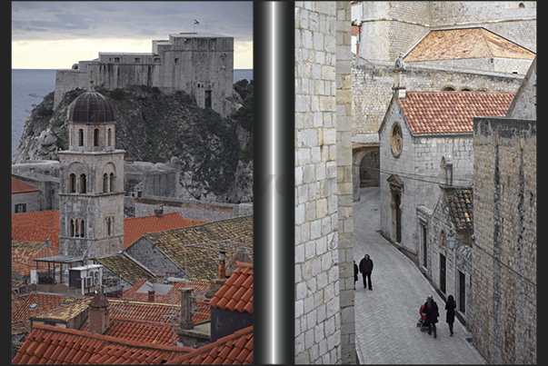 Dubrovnik. The castle of the seventeenth century and the alleys under the walls