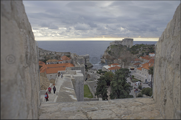 Dubrovnik. The side of the city on the Adriatic Sea