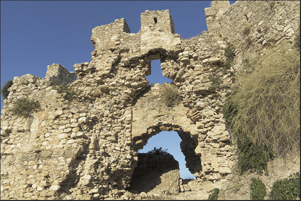 Gate entrance to the ancient ruins of the Venetian castle of Navarino