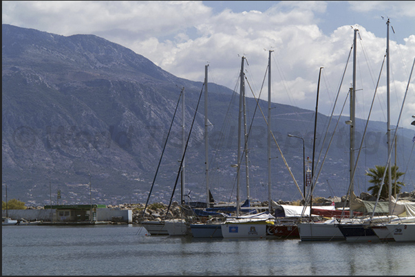 The mountains overlooking the great port of Kalamata, the most important port of the peninsula