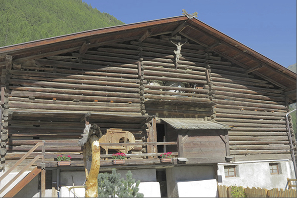 Alpine architecture of Senales Valley