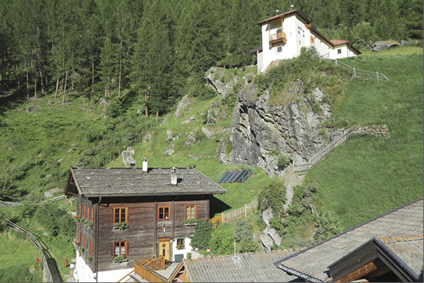 Alpine architecture of Senales Valley