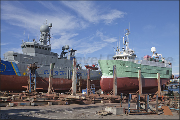 The shipyard where repair the military ships but also the great fishing boats