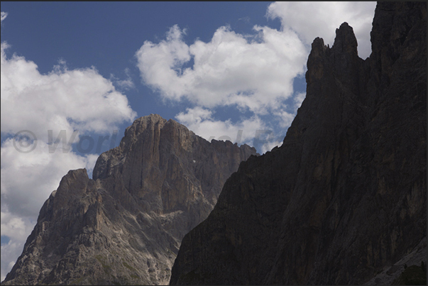 Panorama of the Dolomite Group of Sassolungo