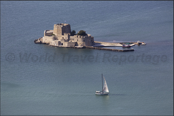 The Bourtzi fortress in front of the harbor of Nafplio