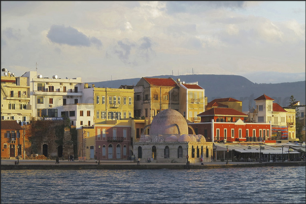 The old town of Chania with Venetian buildings