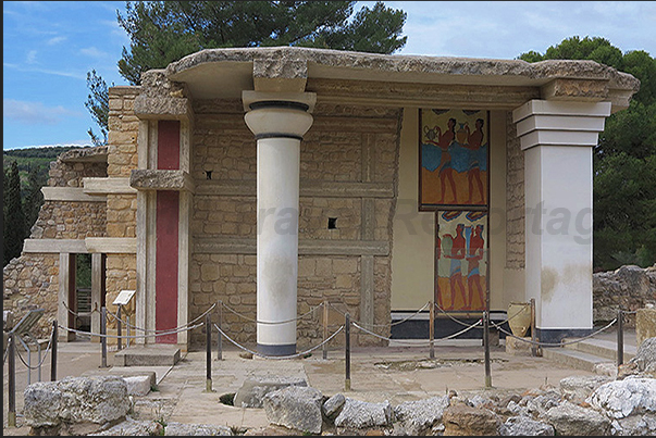 The archaeological ruins of Knossos. The temple was made up of over 400 rooms connected by stairways and arcades
