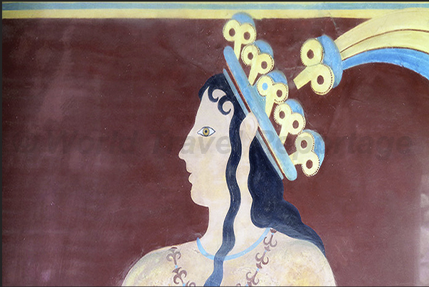 Heraklion. Knossos Palace. The face of the Prince of the Lilies