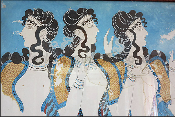 Heraklion. Knossos Palace. The three dancers