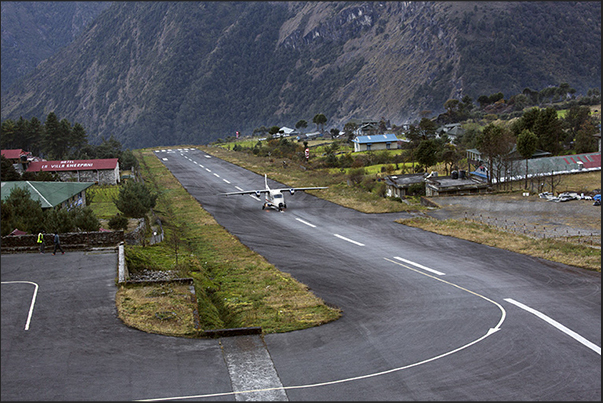 Arrival at Lukla airport