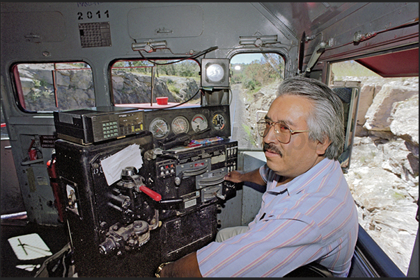 The driver of the Pacific Railway locomotif