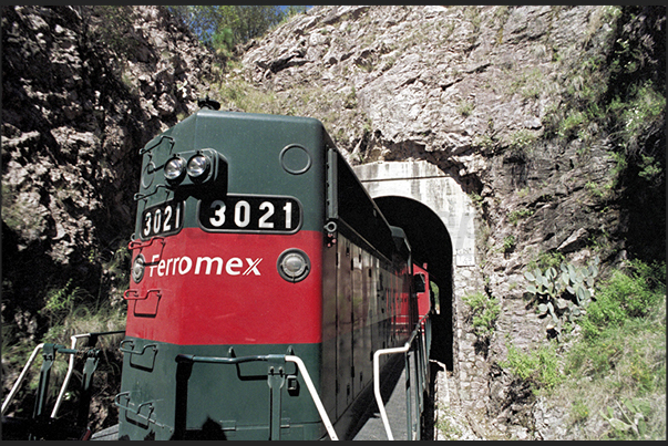 There are 87 tunnels along the line to pass the Sierra Madre mountains